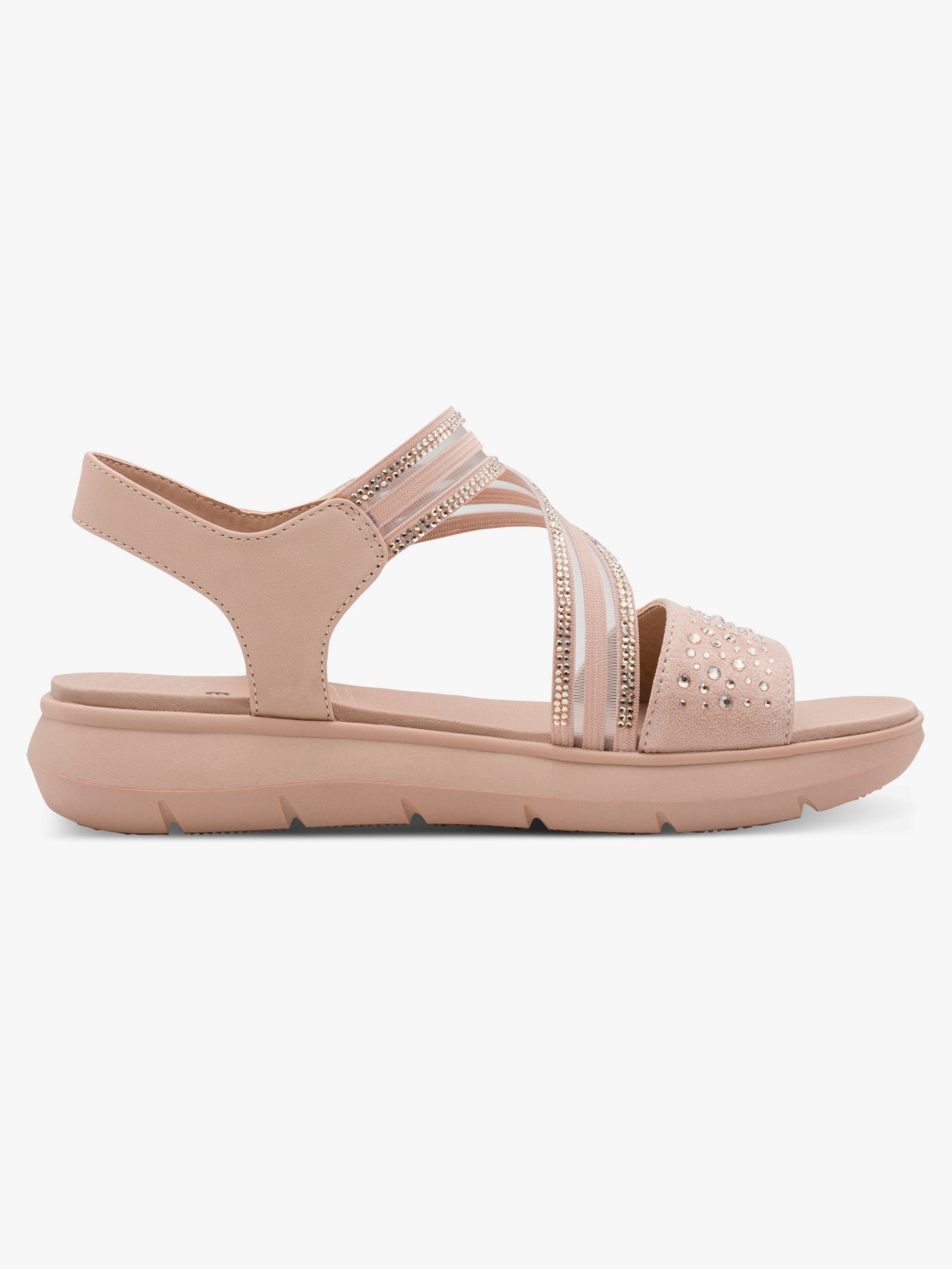 Jana Sandalette mit Perforation - puder