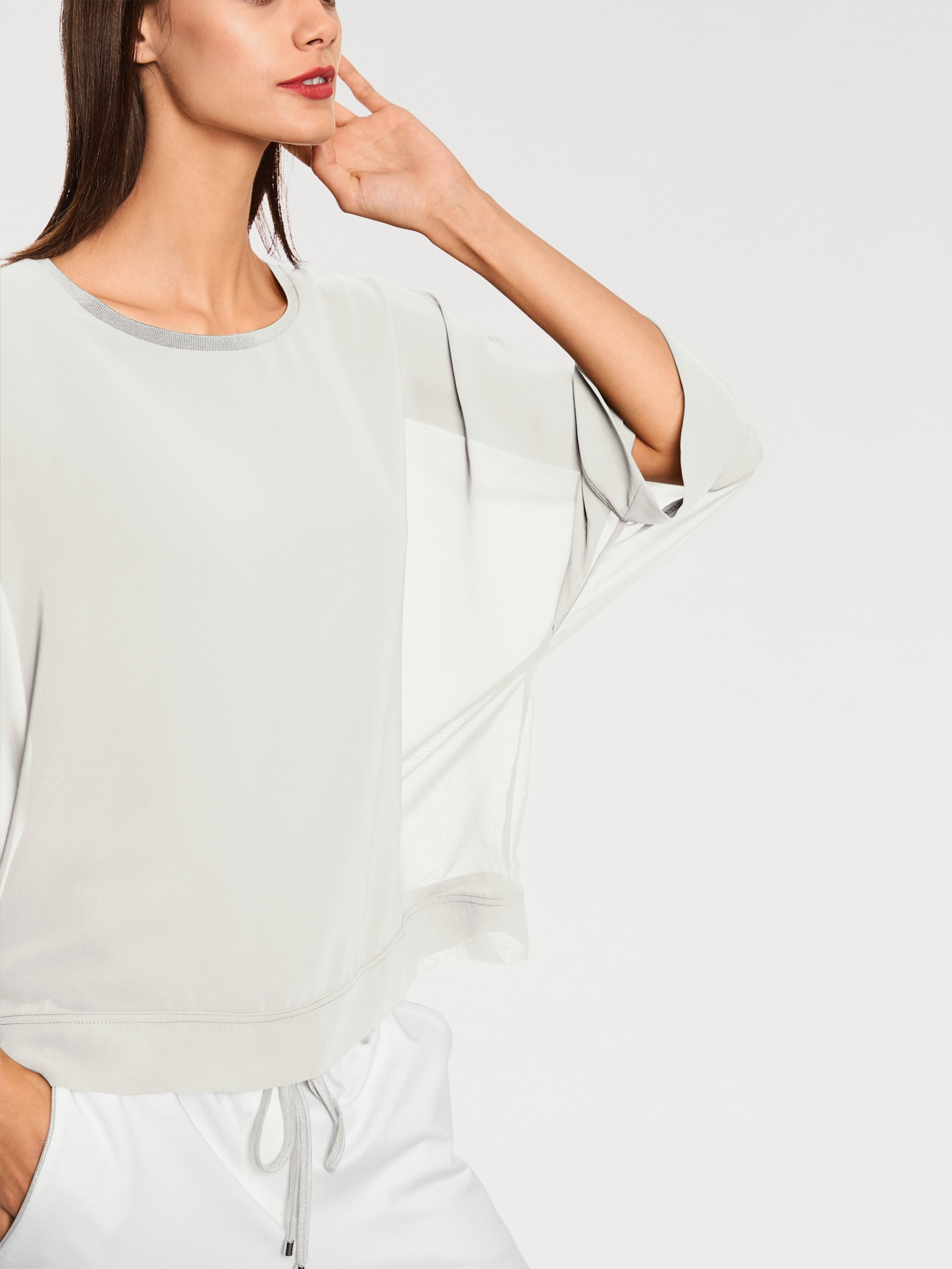 heine Blusenshirt mit Fledermausärmeln - ecru