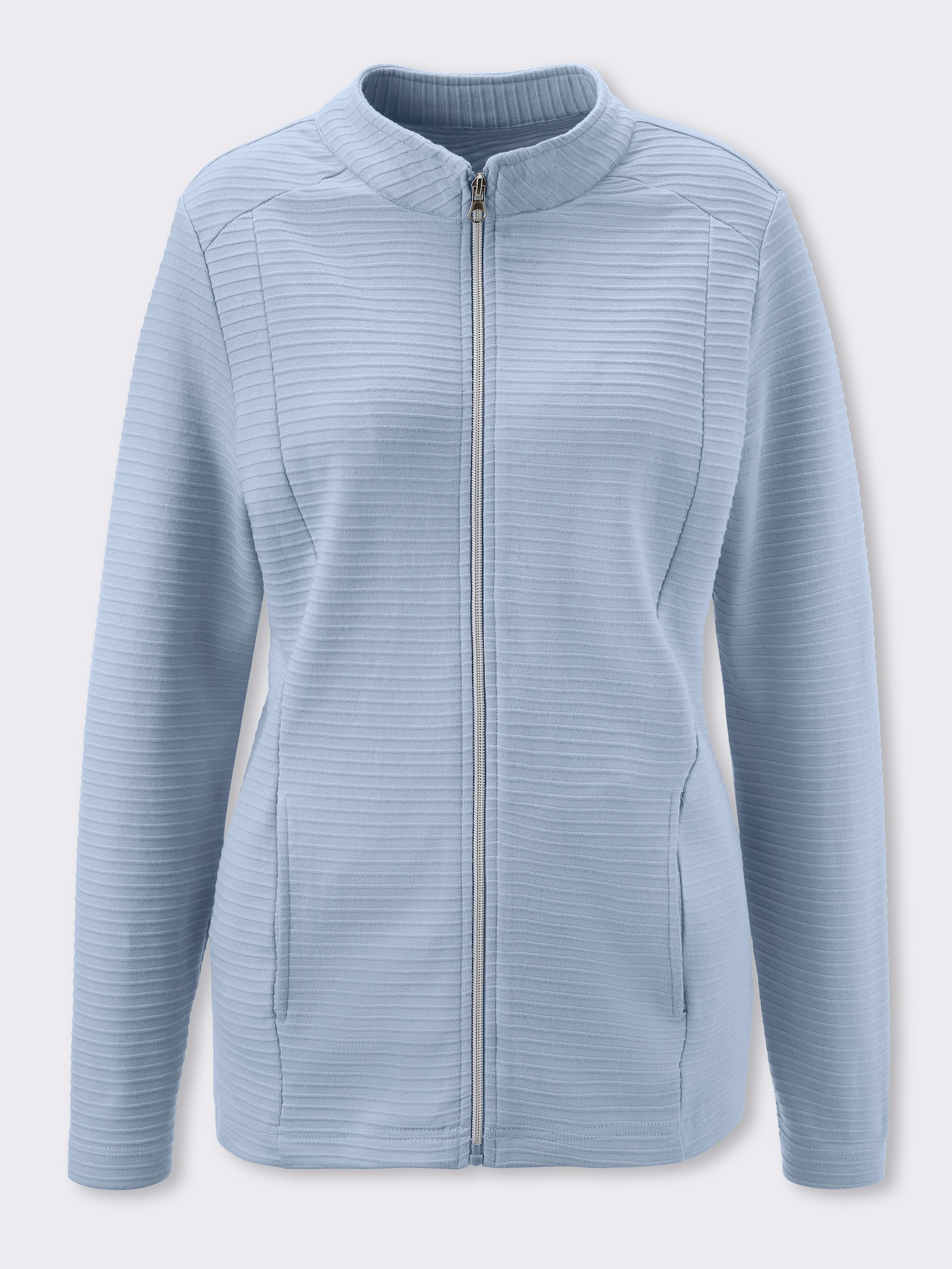 Halenka s žebrovanou strukturou - modrá