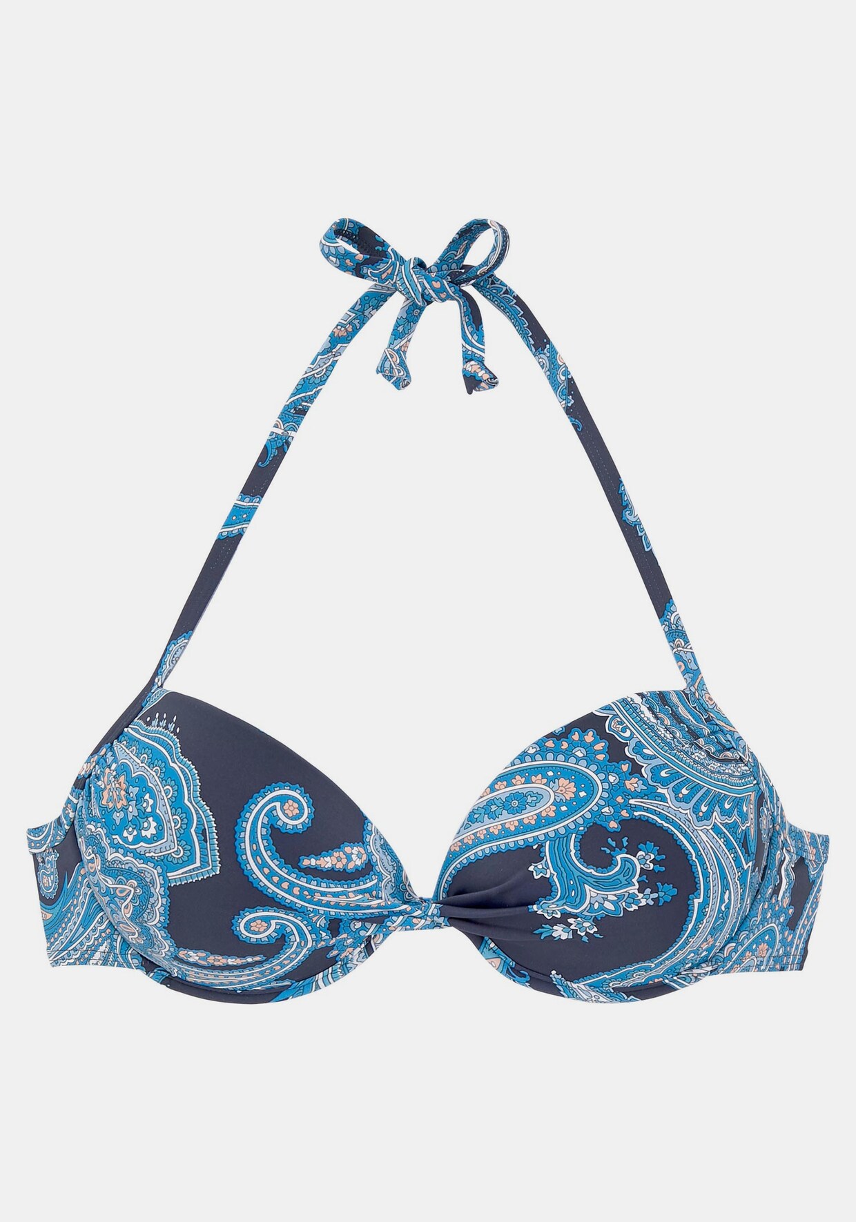 LASCANA Push-Up-Bikini-Top - marine-bedruckt