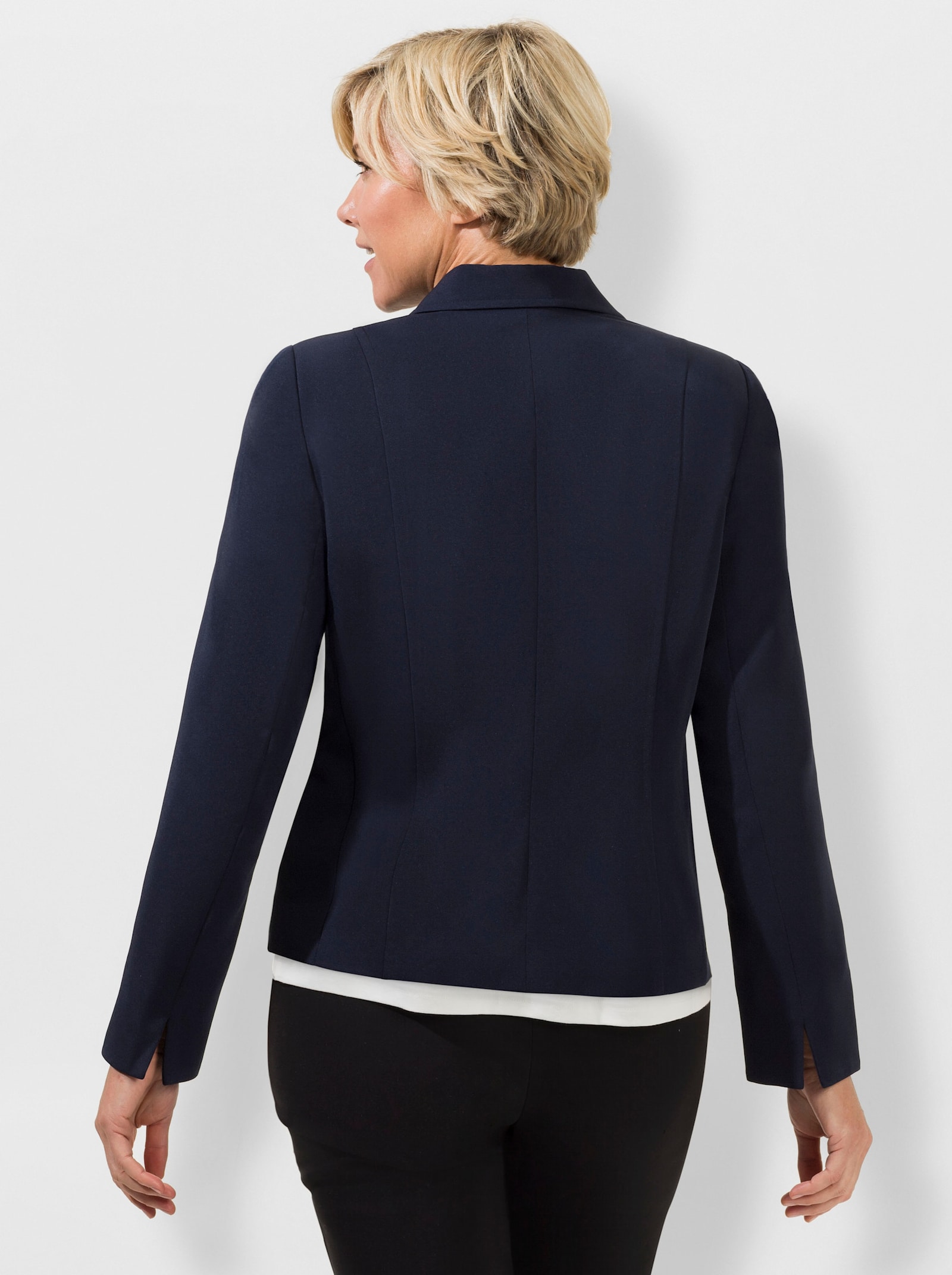 Blazer in bi-stretchkwaliteit - marine
