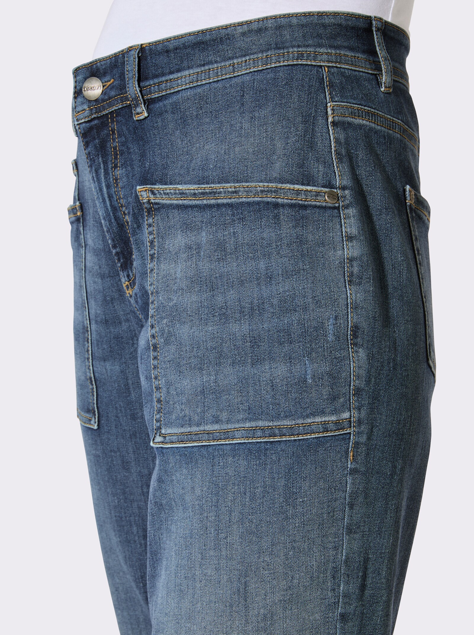 Ascari Jeans im lässigen Barrell-Style - blue-stone-washed