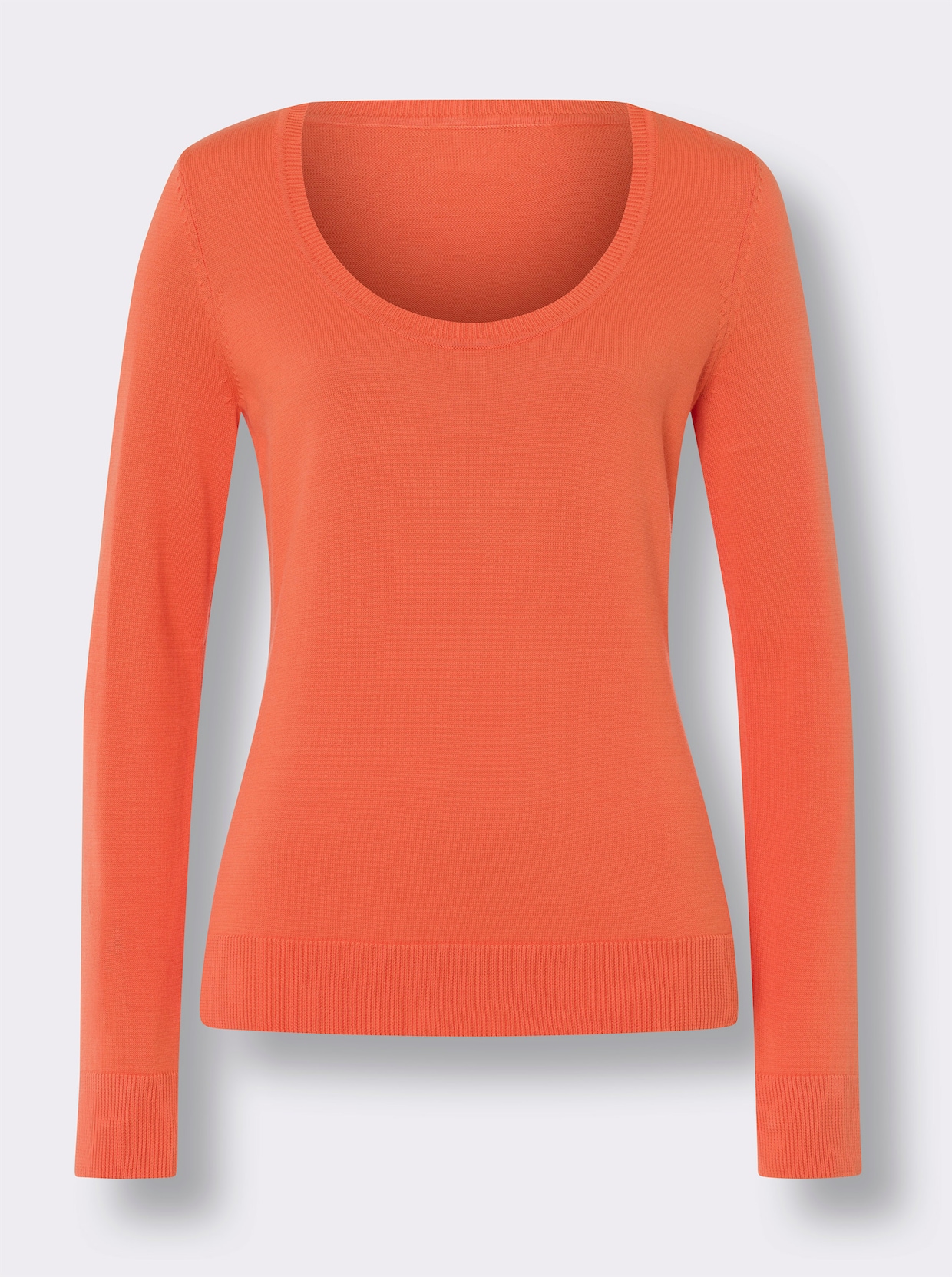 heine Pullover met ronde hals - oranje