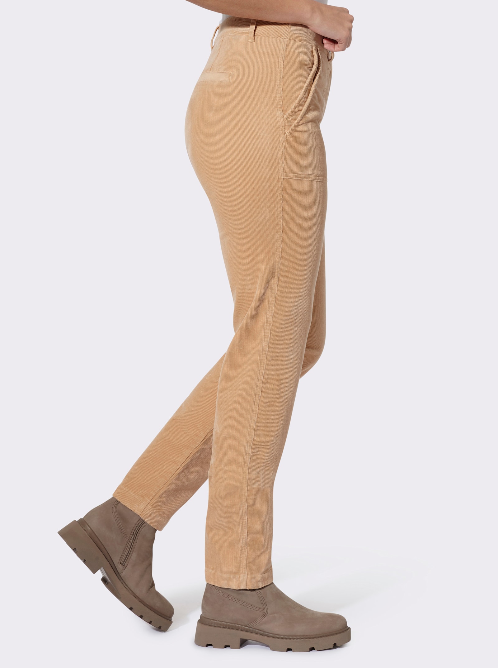 heine Cordhose mit Stretch - camel