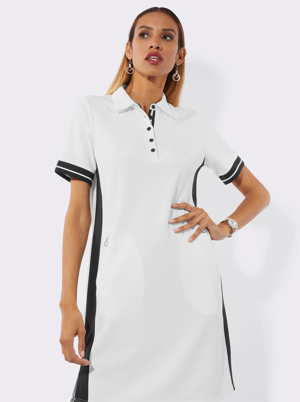 Polokleid - weiß