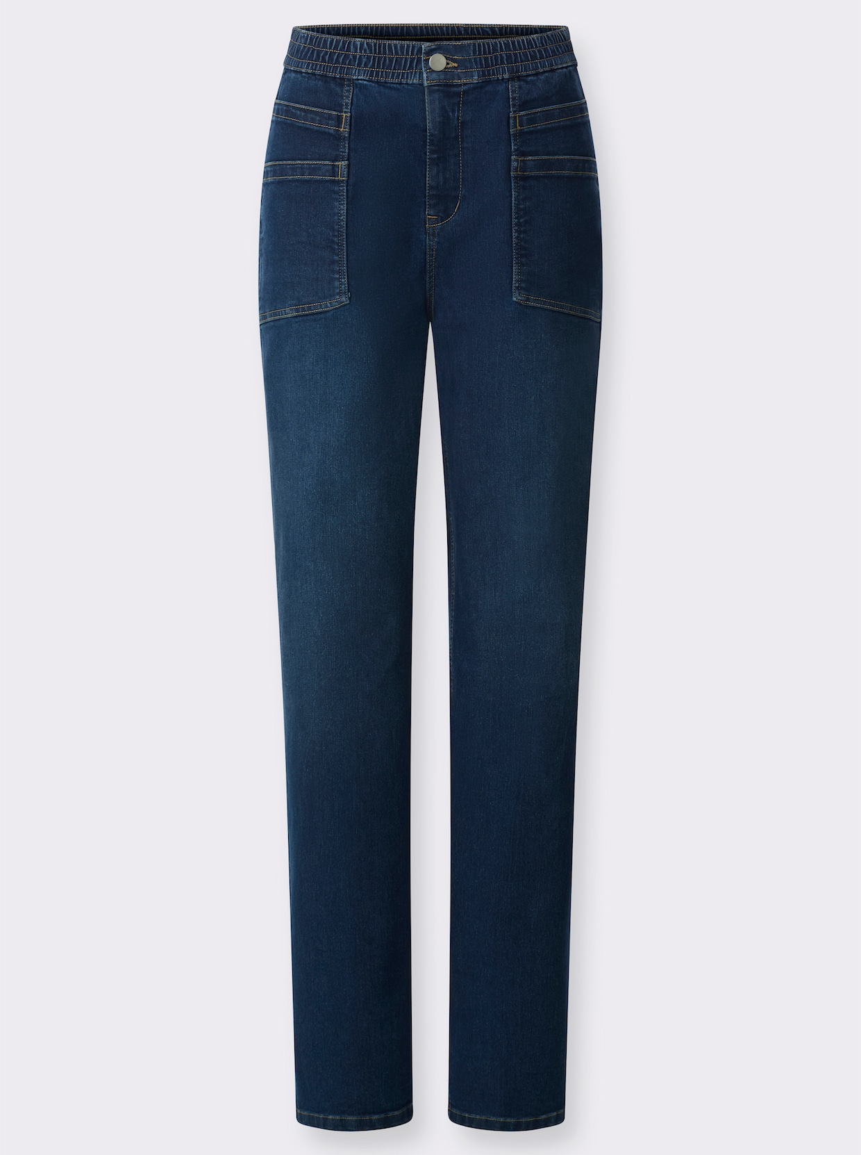 Jeans mit weit geschnittenen Beinen - blue-stone-washed