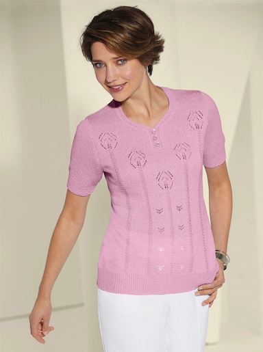 Pullover met V-hals - roze