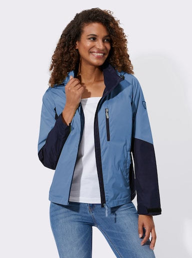 Funktionsjacke mit Fleecefutter im Kragen - mittelblau-marine