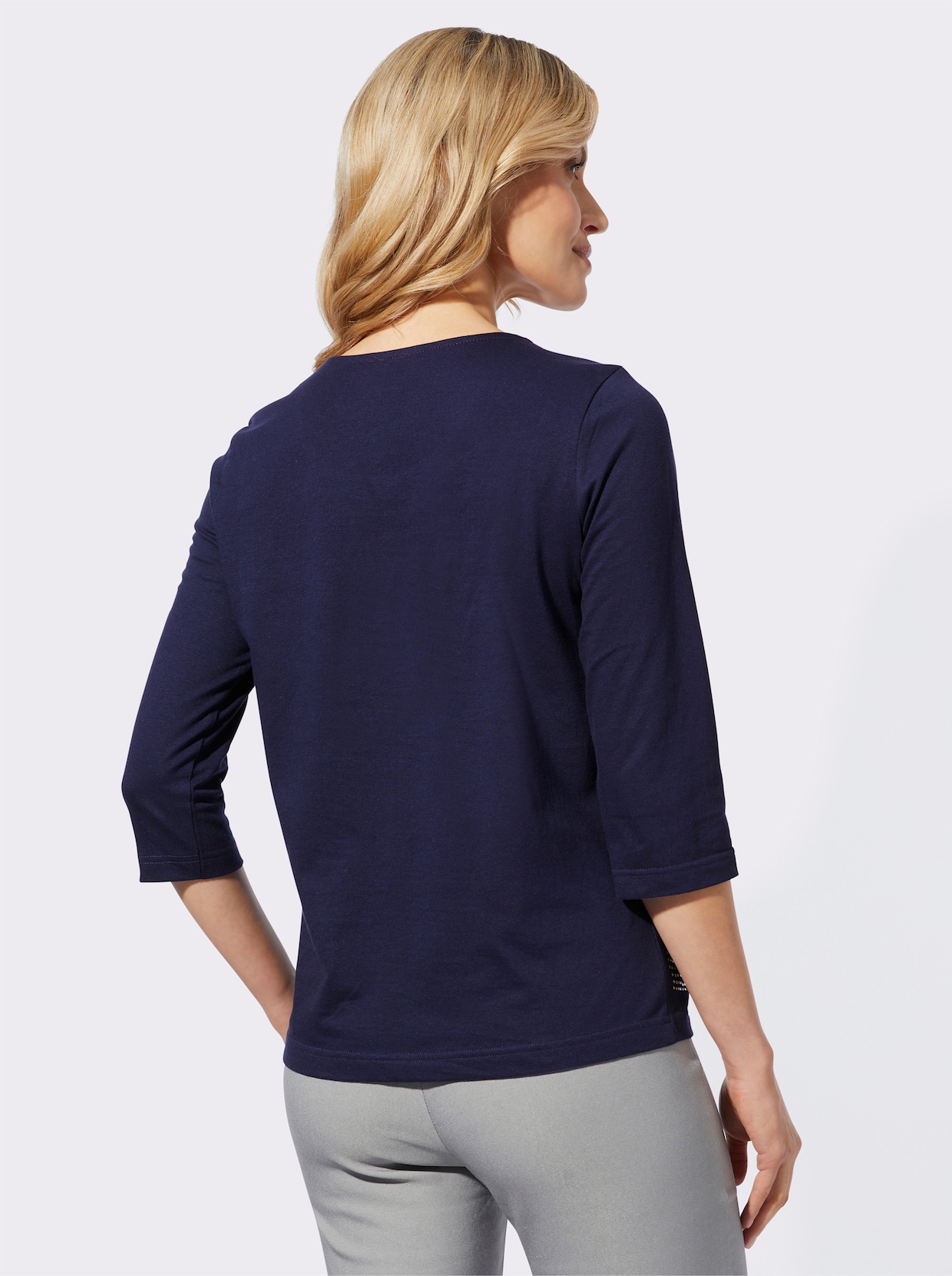 Shirt met 3/4-mouw - marine