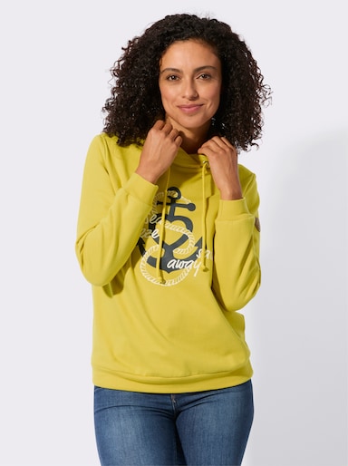 Sweatshirt mit weich angerauter Innenseite - limone
