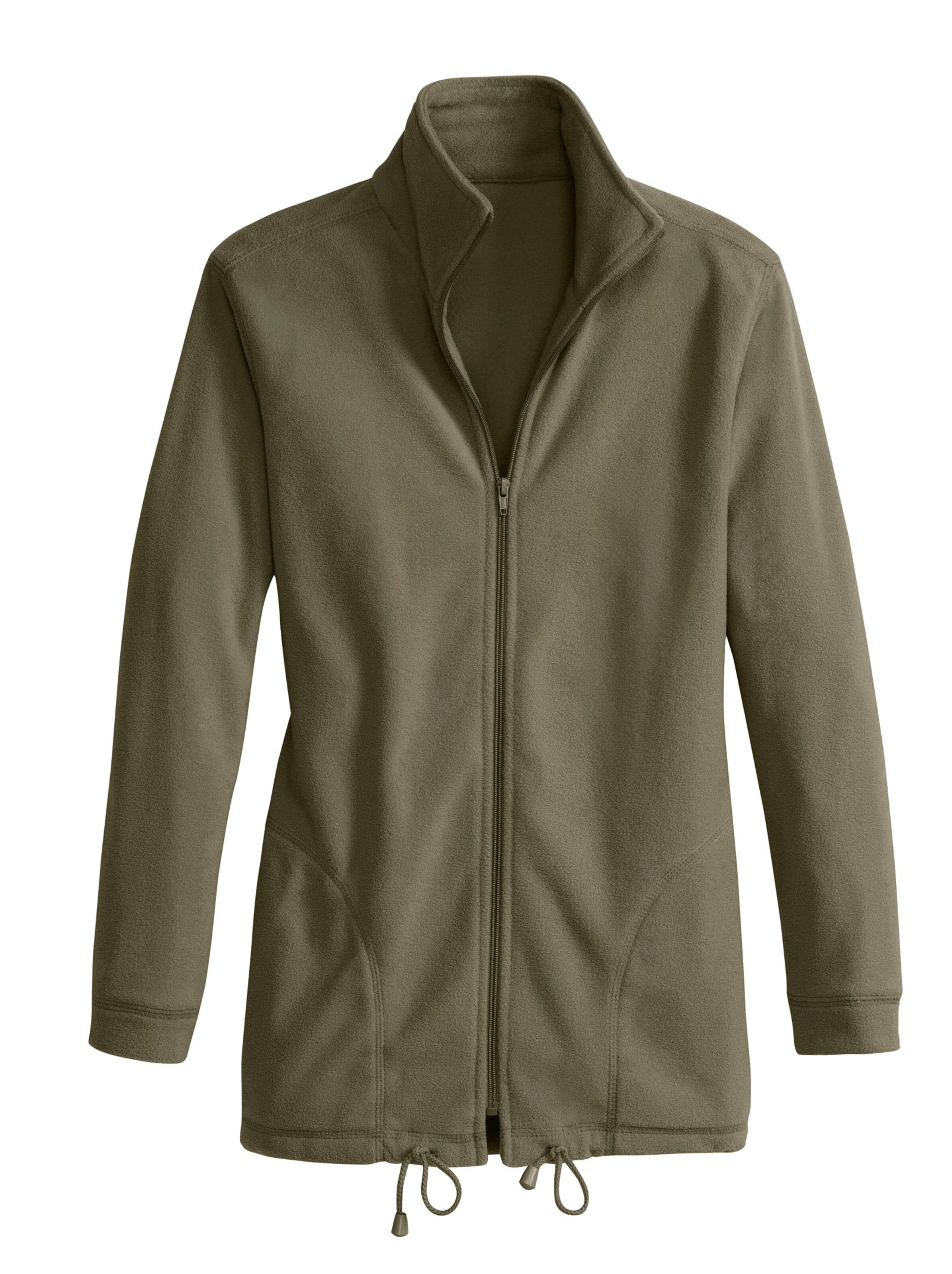 Collection L Fleece-Jacke - grün