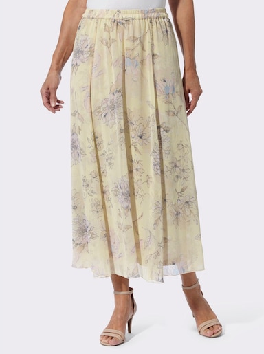 Schlupfrock in Chiffon-Qualität - sand-hortensie-bedruckt