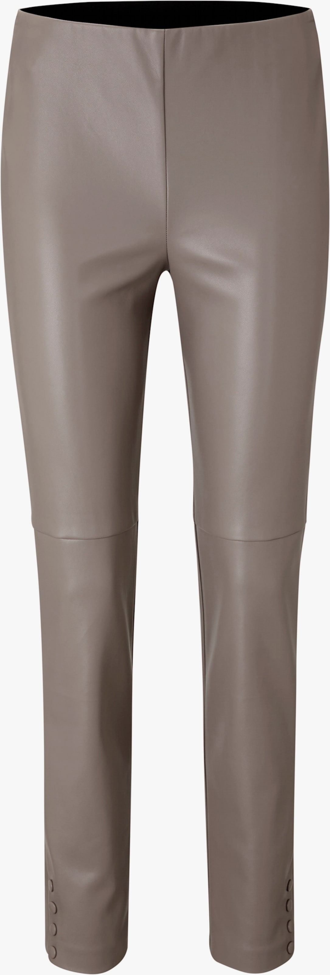 heine Broek van imitatieleer - taupe