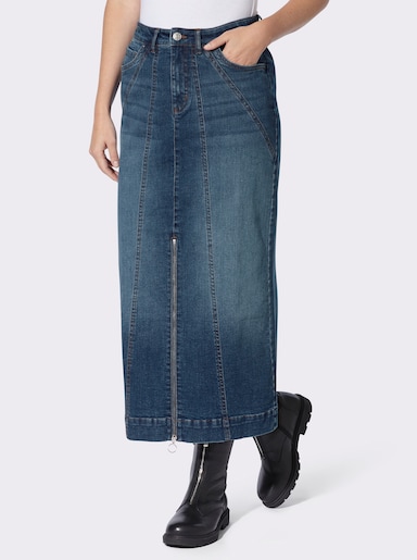 heine Jeansrok met loopsplit - blue-stonewashed