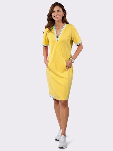 Sweatkleid in Super-Soft-Qualität - sonnengelb