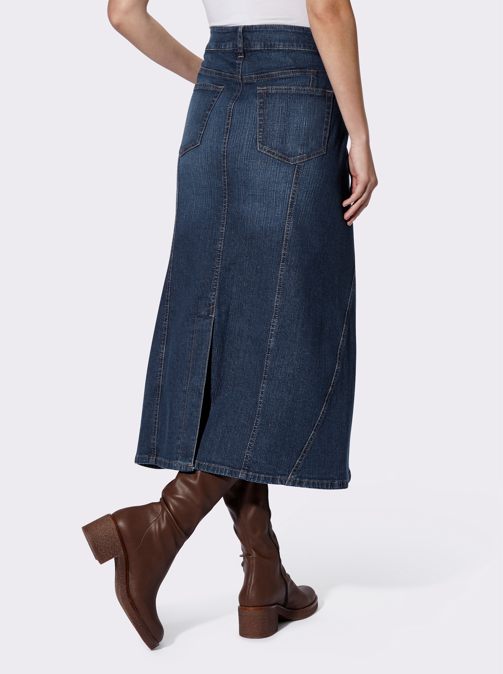 heine Jupe en jeans 5 poches - bleu délavé