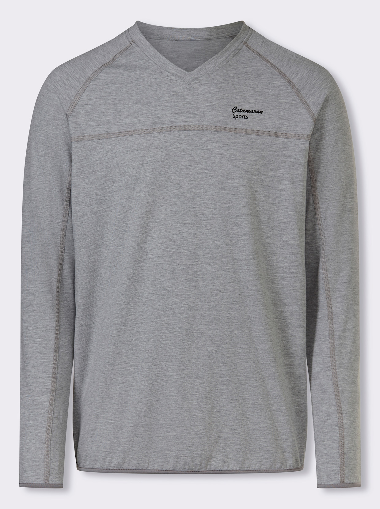 Catamaran Sports Freizeitshirt mit elastischen Abschlüssen - grau-meliert