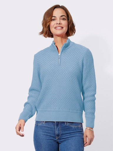 Langarm-Pullover - blau