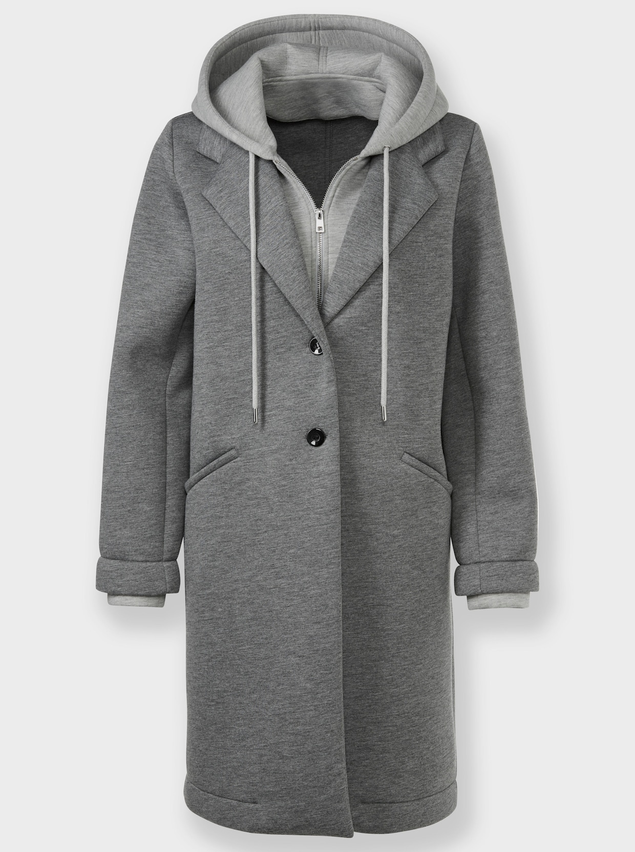 heine Manteau court - gris pierre chiné