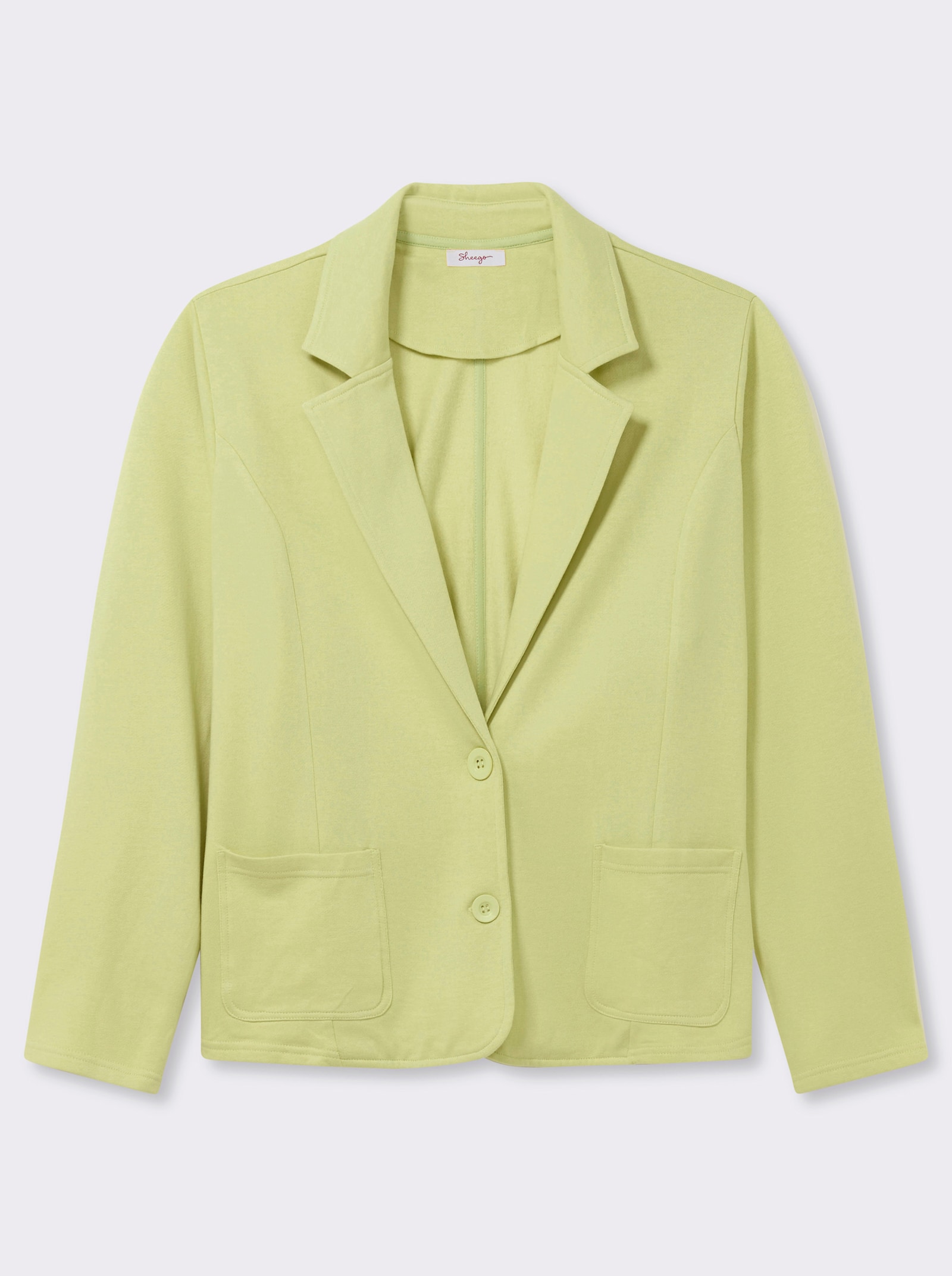 sheego Sweatblazer im figurbetonten Schnitt - pistazie