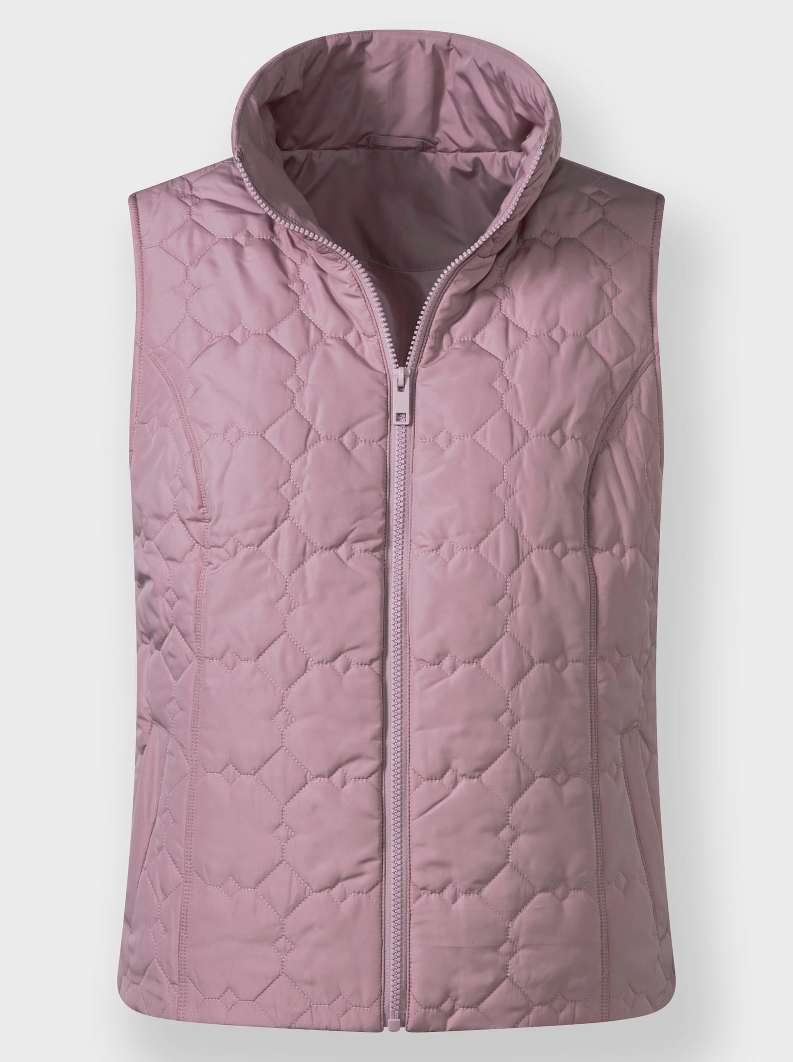 Steppweste mit wärmendem Stehkragen - mauve