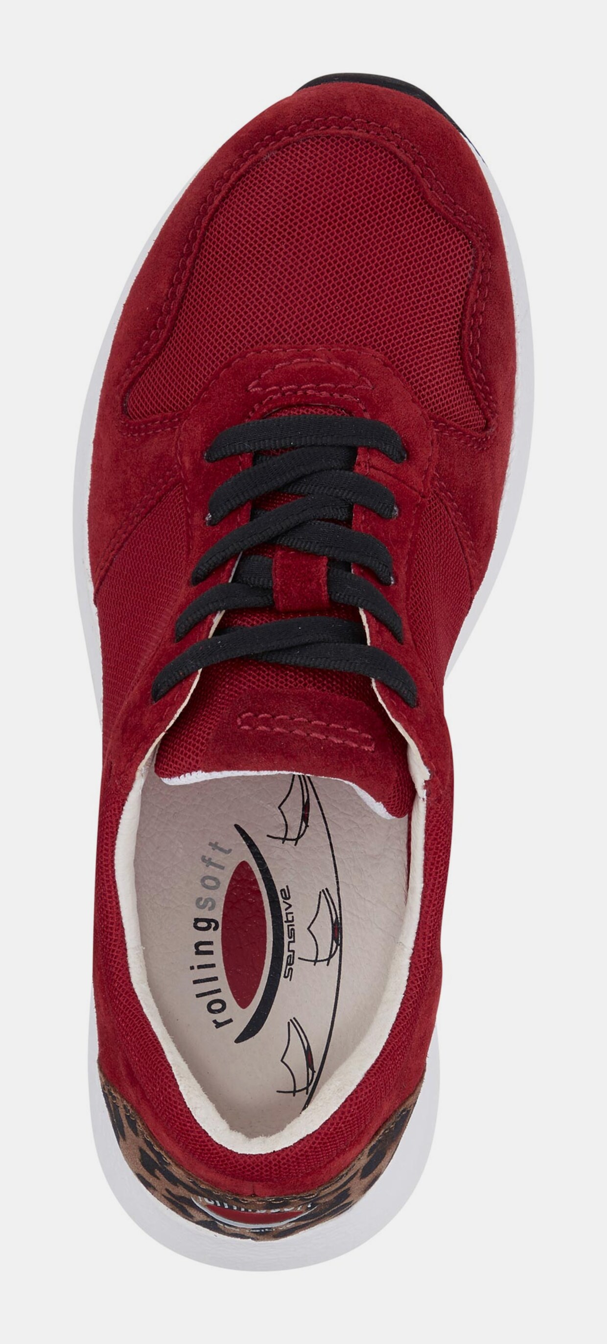 Gabor Sneaker - rood/luipaardkleurig