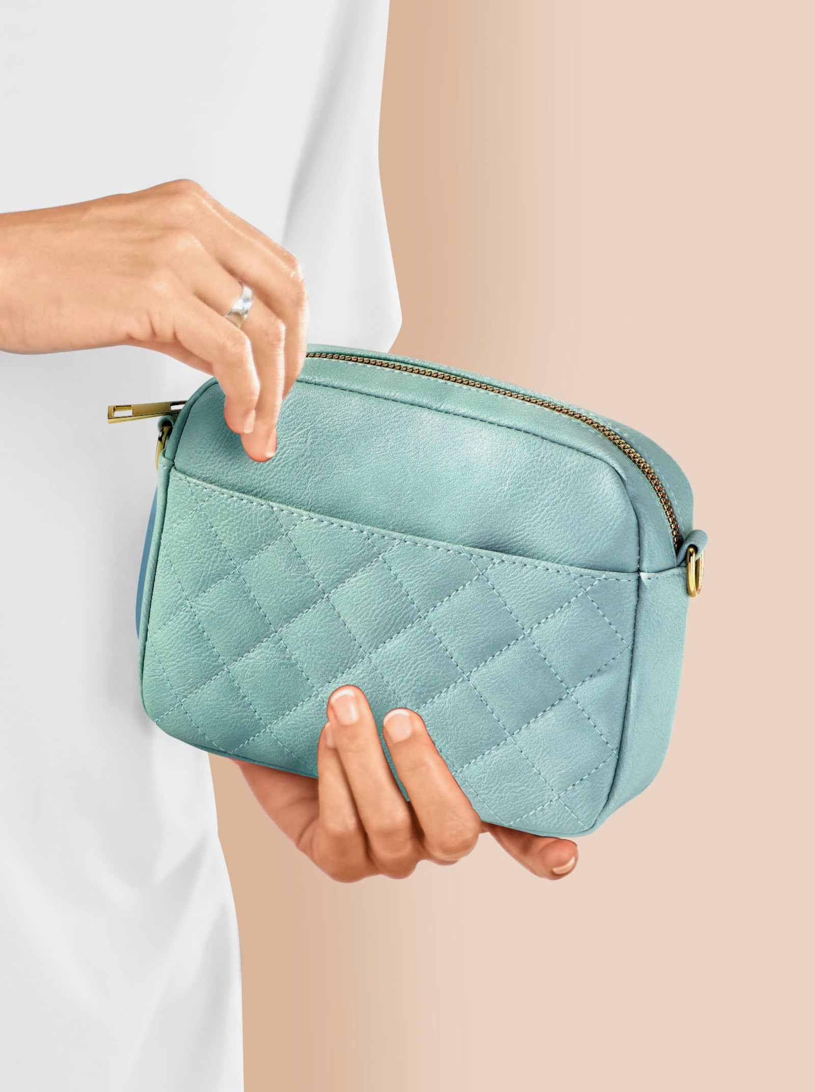 Set handtassen, 2-delig - bleu