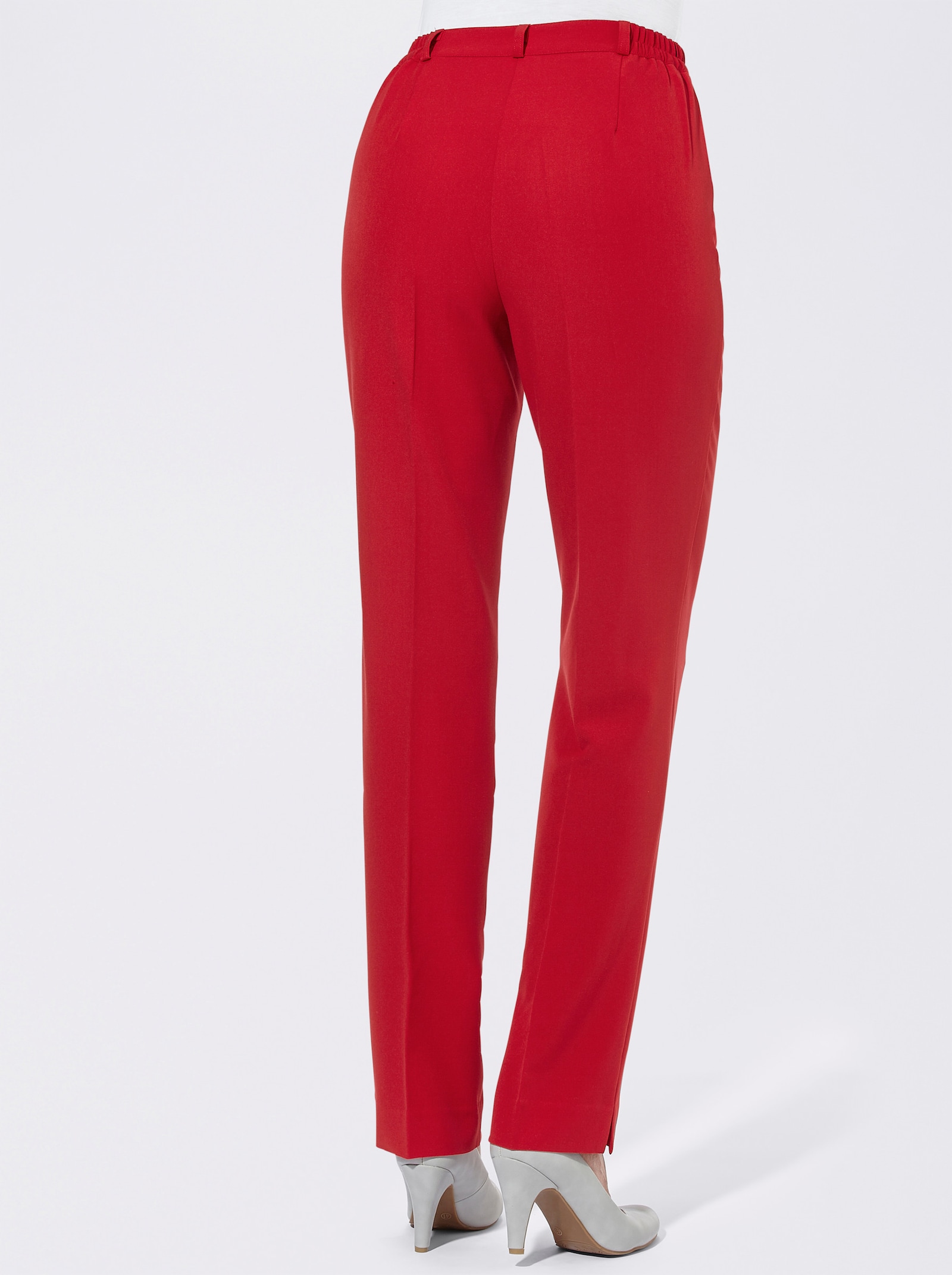 Stoffen broek met shaping-effect - rood