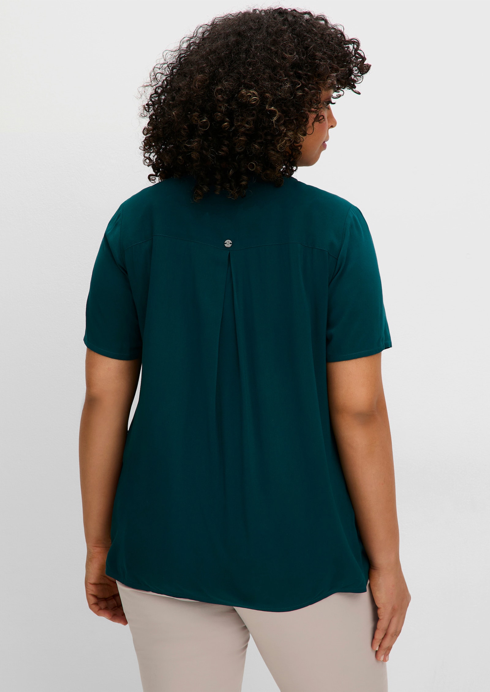 sheego Tuniek met kant - petrol