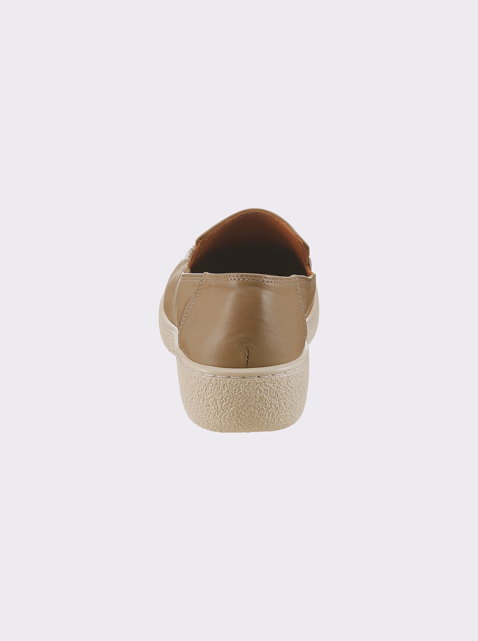 Loretta Slipper aus Leder, weich gepolstert - beige