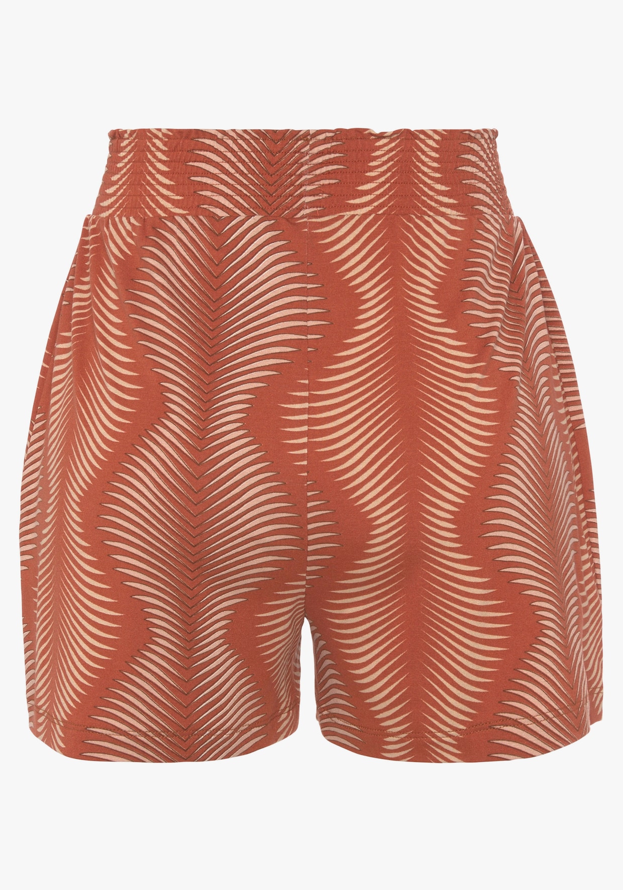 LASCANA Pyjamashorts - terracotta bedruckt