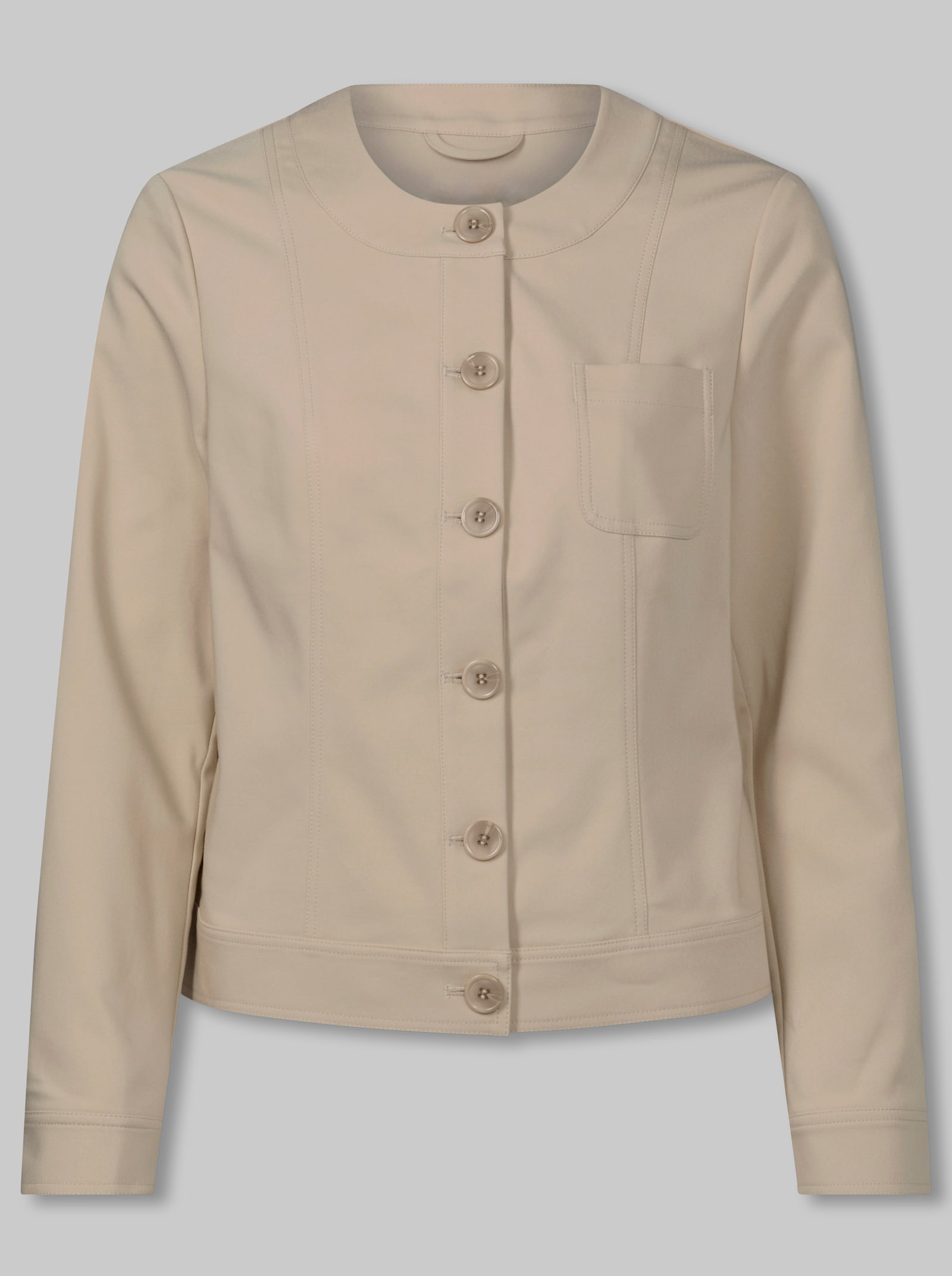 heine Blazer mit Rundhals-Ausschnitt - beige