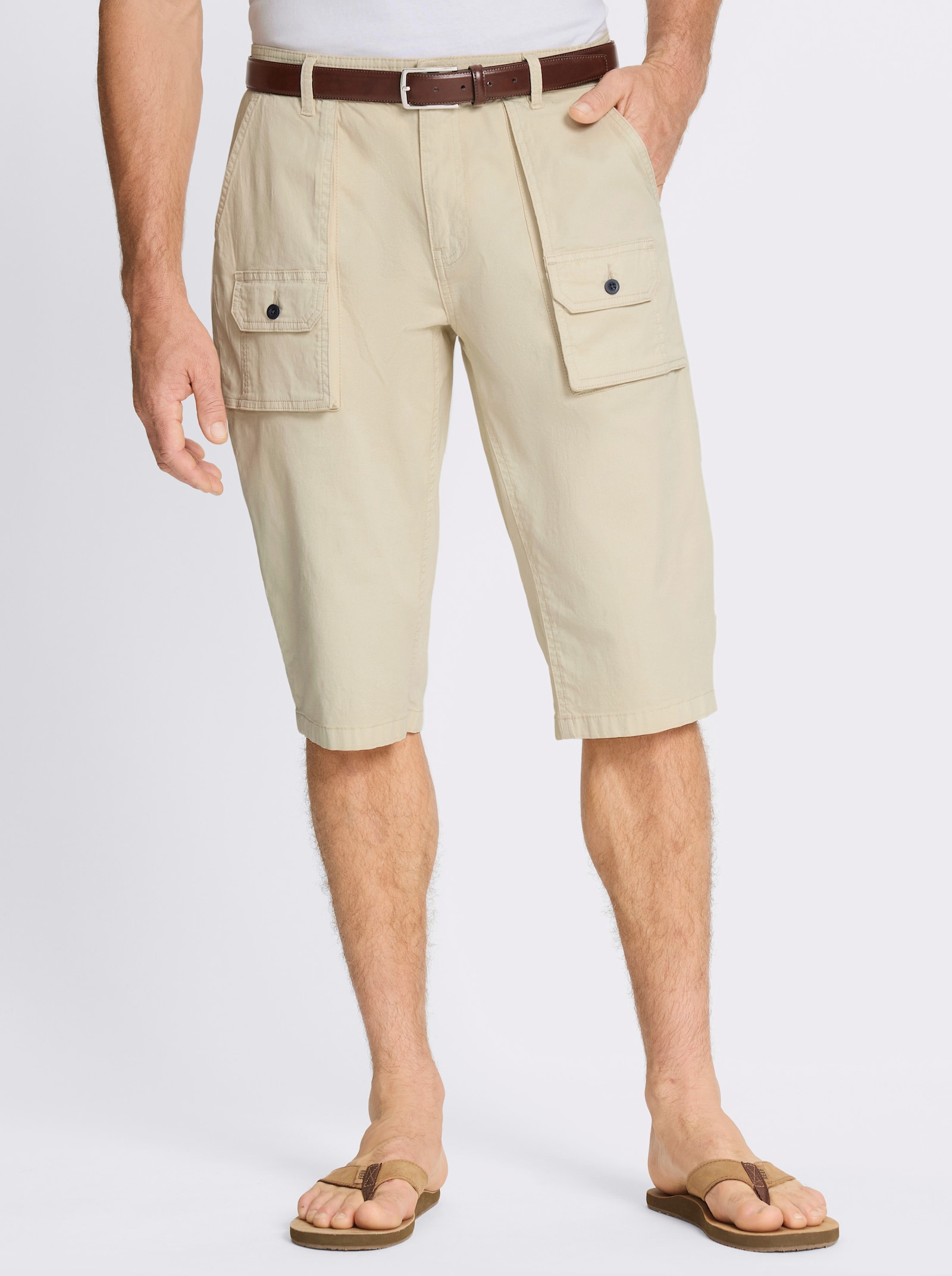Bermudas in Twill-Qualität - sand