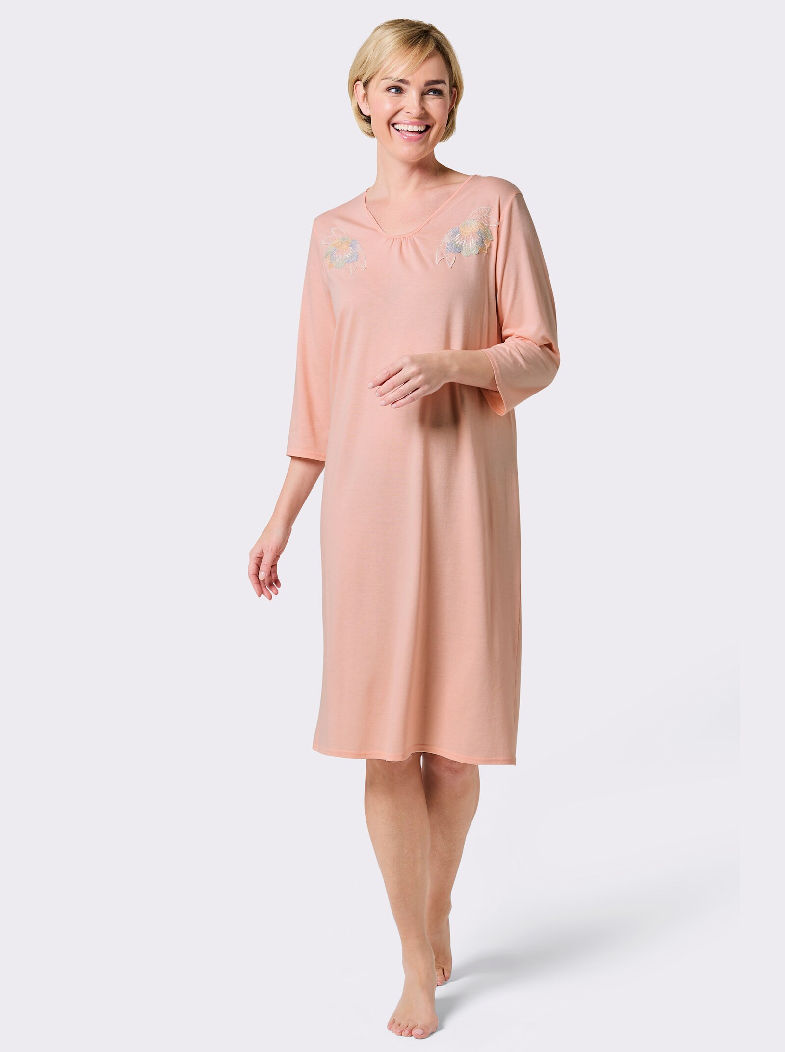 wäschepur Nachthemd mit Spitze - apricot