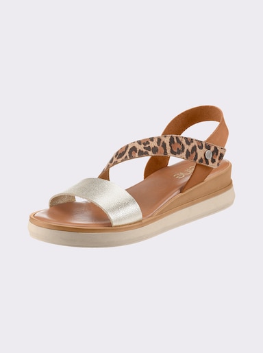 heine Sandalette - gold-cognac-leofarben