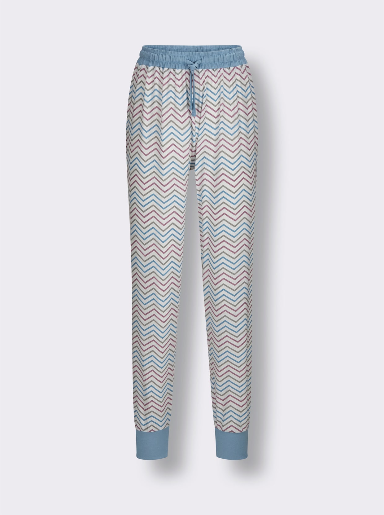 wäschepur Pyjama - bleu/mauve bedrukt