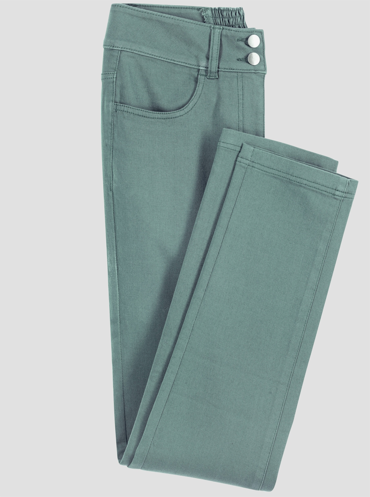 Jeans mit Stretch-Einsatz hinten - jade