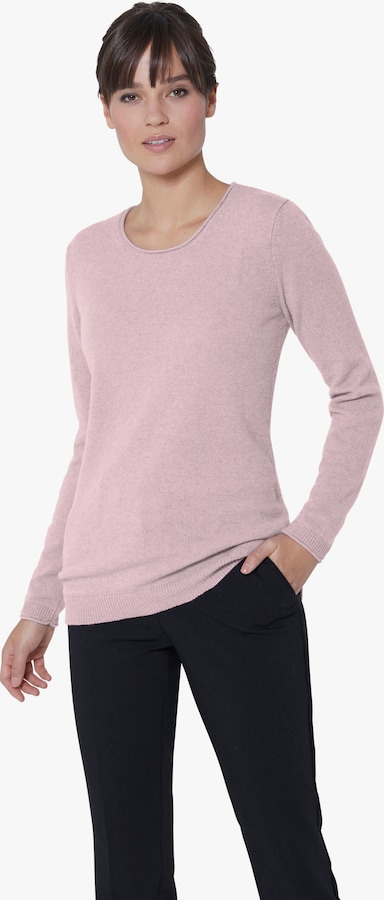 Kaschmirpullover - rosé-meliert