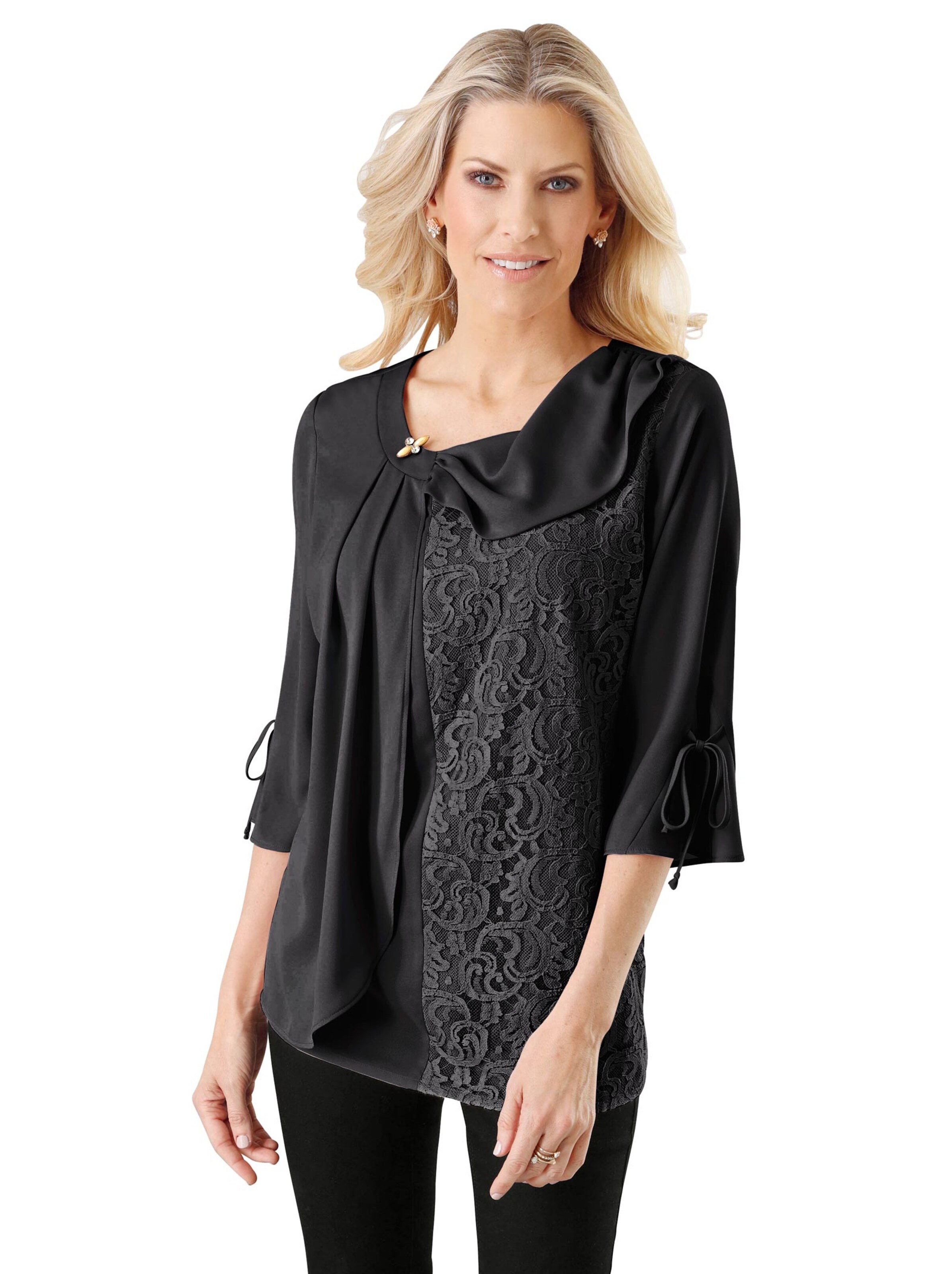 Spitzentunika - schwarz