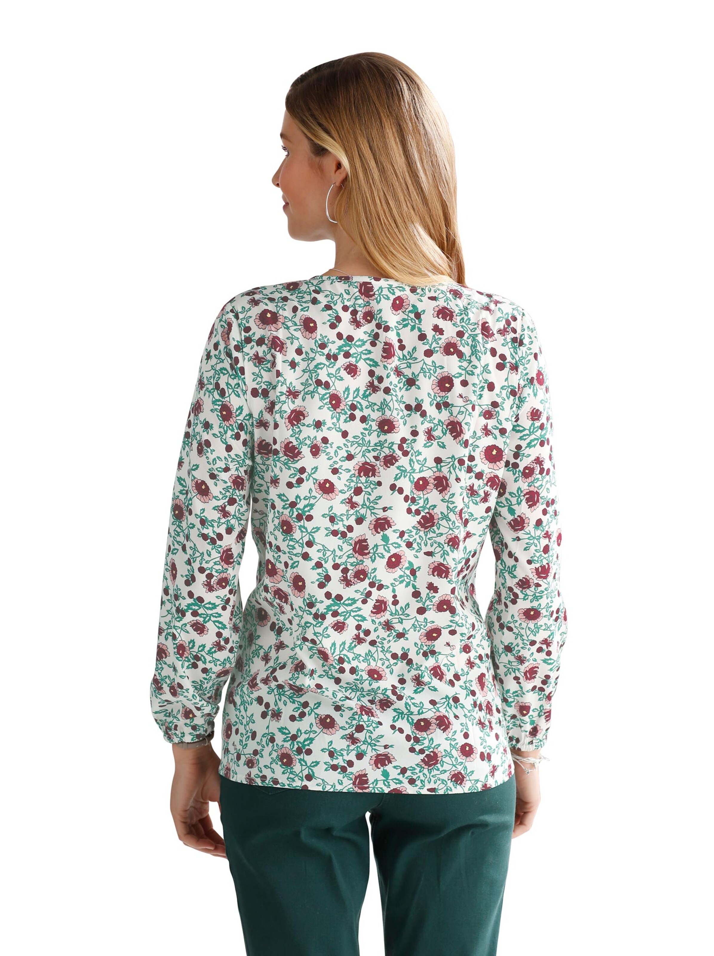 Tunika - bordeaux-weiß-gemustert