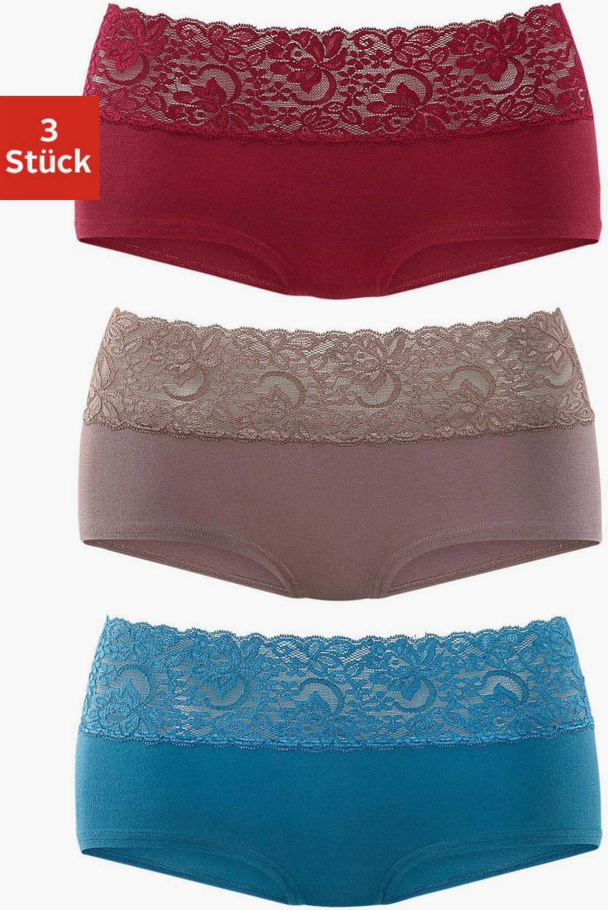 Vivance Panty - petrol, taupe, bordeaux