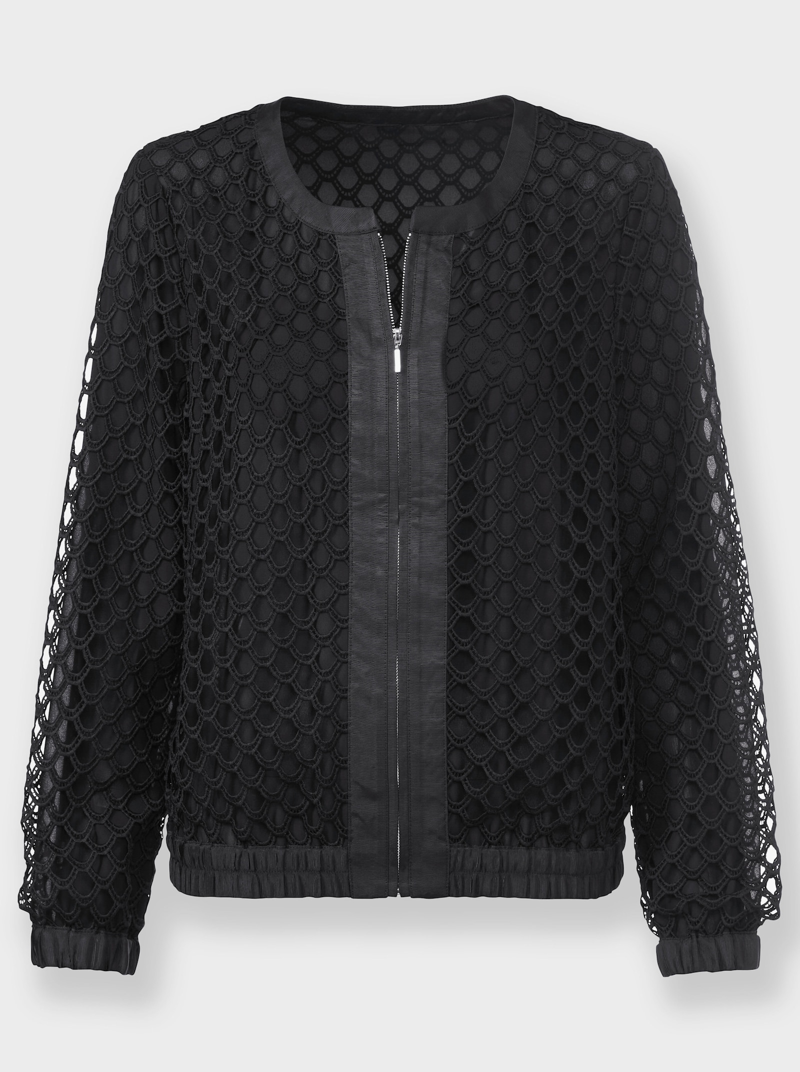 heine Blousonjacke mit leichter Transparenz - schwarz