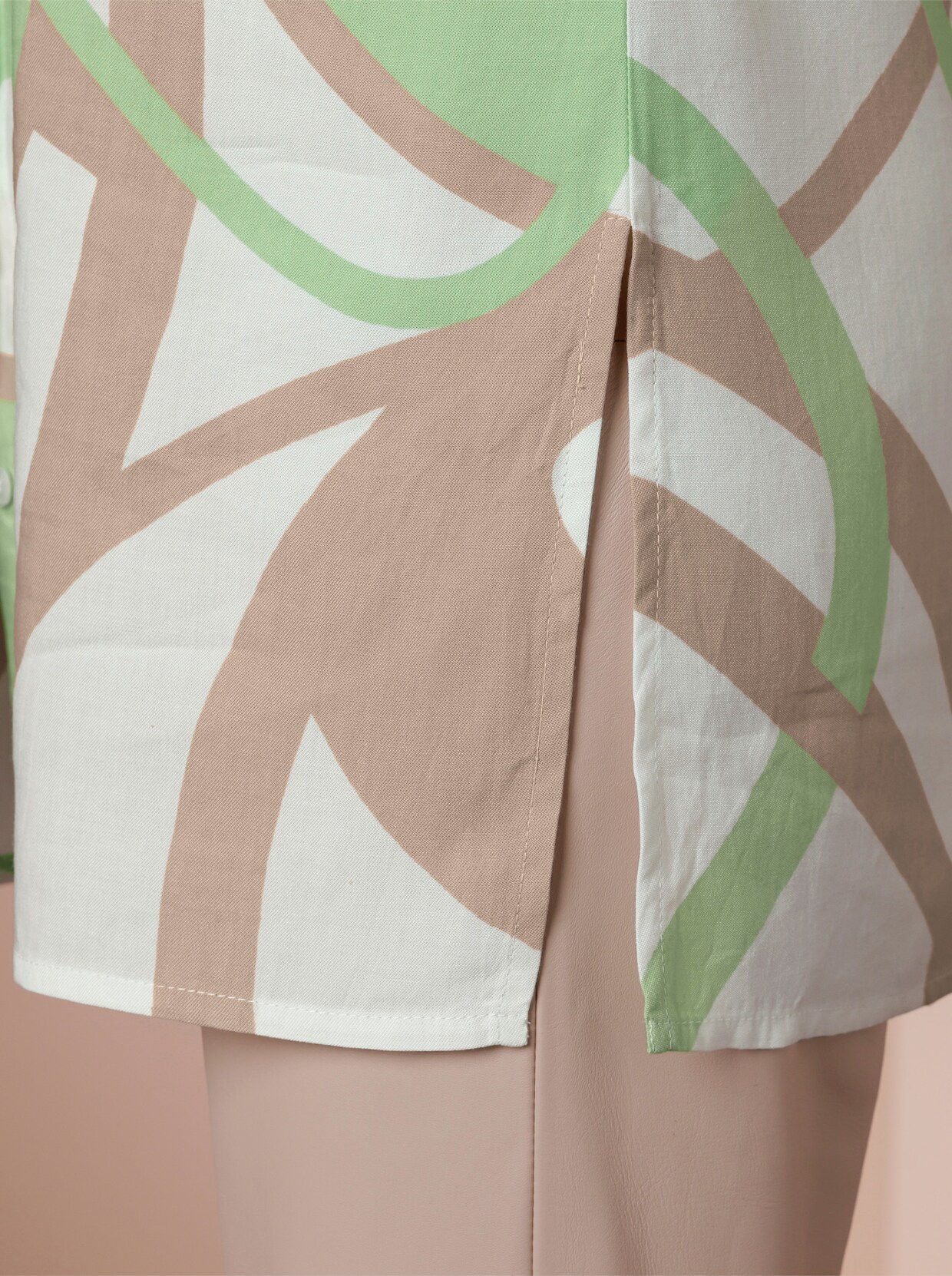 CREATION L PREMIUM Longbluse - ecru-beige-bedruckt