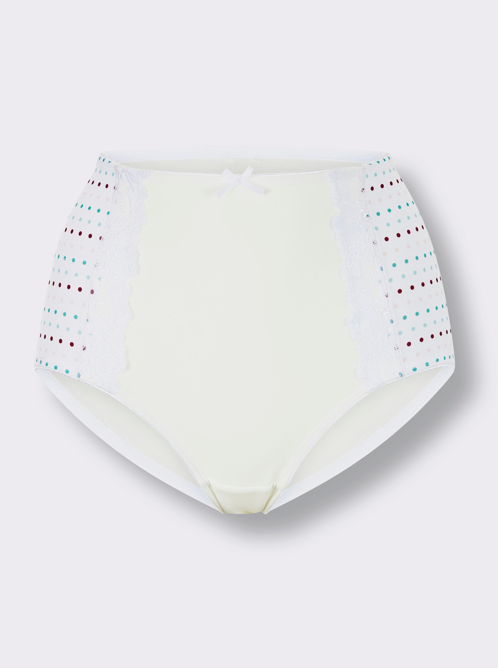 wäschepur Tailleslip met stipjesprint - wit geprint