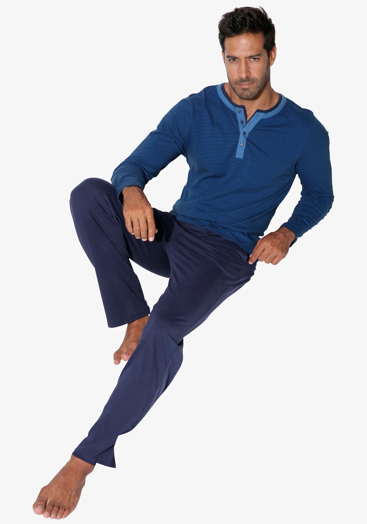AUTHENTIC LE JOGGER Pyjama - blau-gestreift-marine