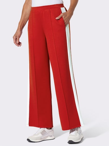 Jerseyhose - erdbeere-weiß
