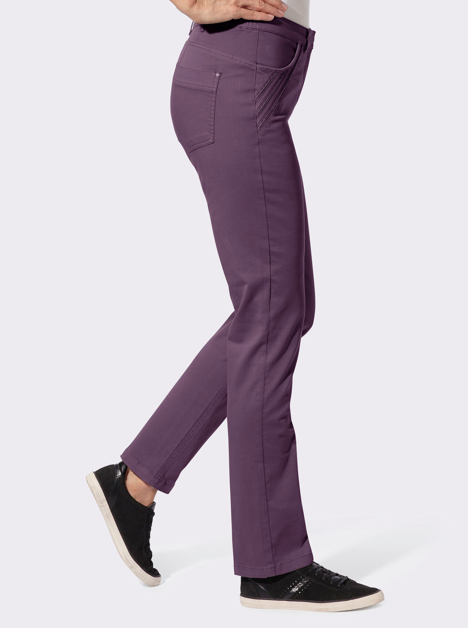 Jeans mit seitlichem Dehnbund - traube