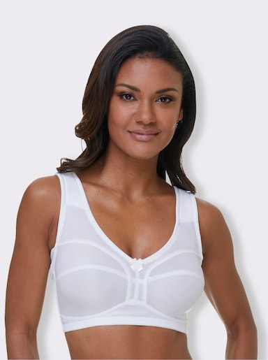 wäschepur Soutien-gorge large sans armatures - blanc