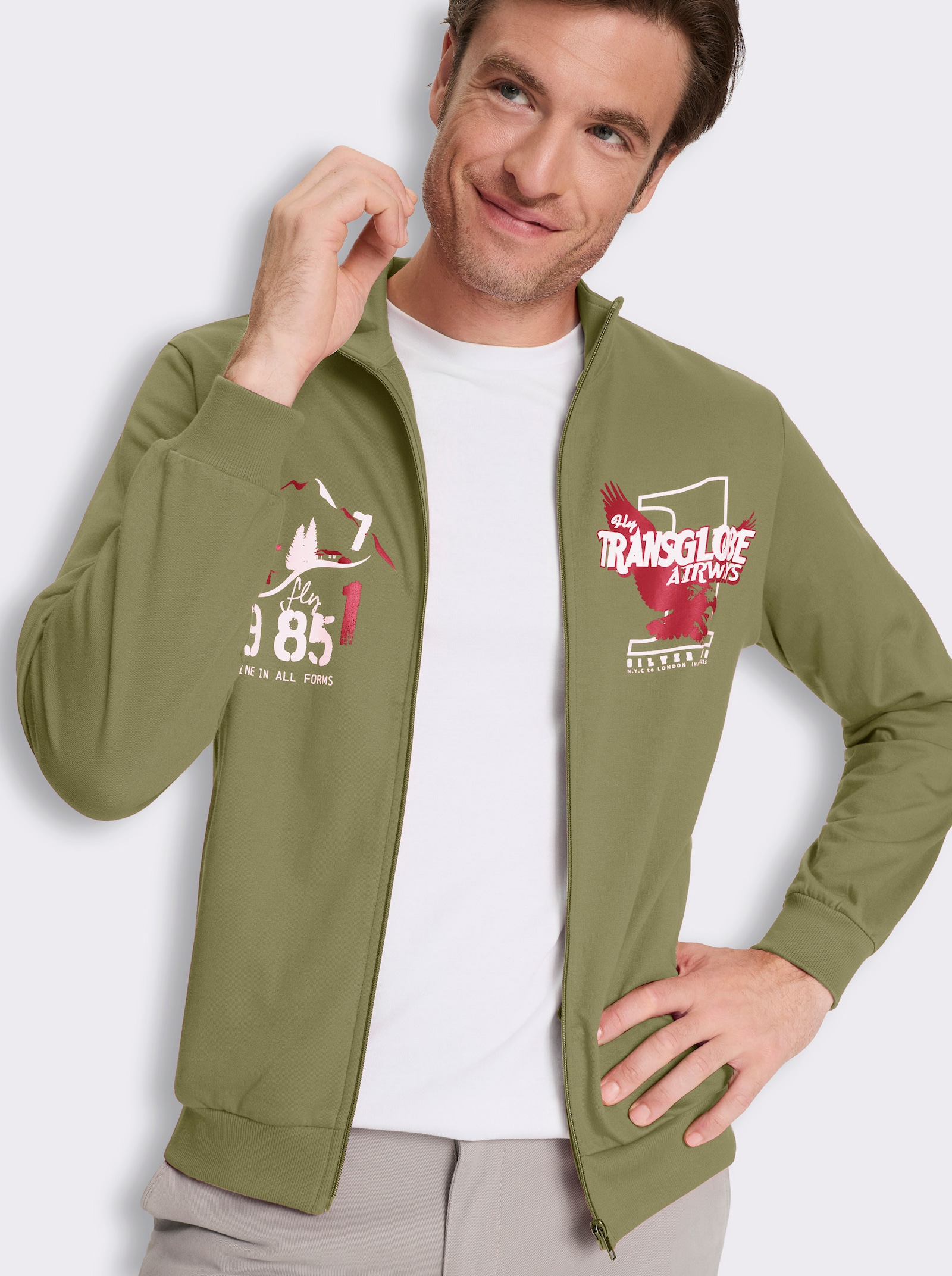 Shirtjacke mit Prints - schilf