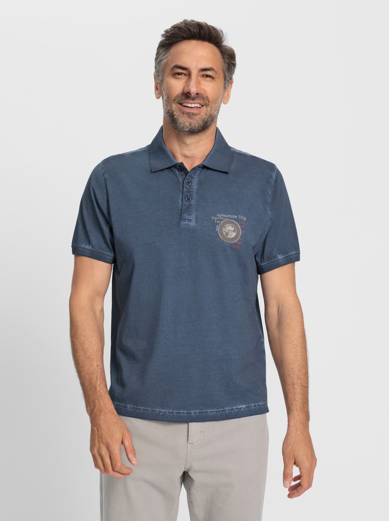 Catamaran Shirt met korte mouwen - rookblauw